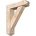 Ekena Millwork BKT0604X20X24TRA03SDF Traditional Arts and Crafts Smooth Bracket w/Offset Brace, Douglas Fir