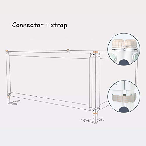 Deflector universal de protección infantil con valla para cama grande 180cm 3