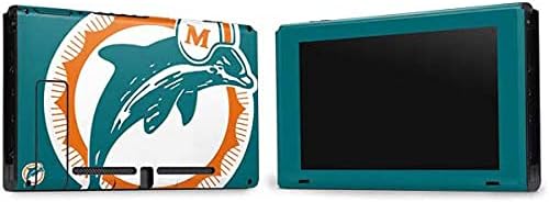 Skinit Decal Gaming Skin Compatible with Nintendo Switch Bundle - Officially Licensed NFL Miami Dolphins Retro Logo Design