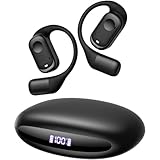 Wireless Earbuds, Open Ear Headphones Touch Control 14.2mm Speakers Ear Buds IP5 Waterproof Sport Bluetooth Earphones Over-Ear with Earhooks 40H Playback LED Power Display Headset for Work Running