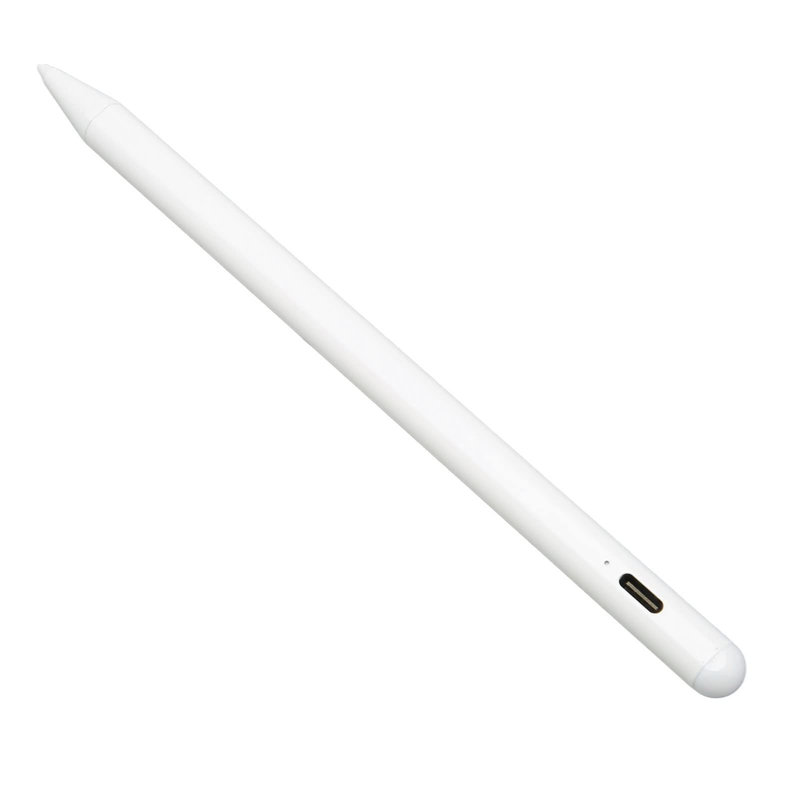 Lápiz óptico para Tableta, Lápiz Táctil de Escritura Brillante, Operación Simple, Sensor de ángulo de Inclinación con Indicador LED para Dibujar para Niños (White)