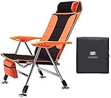 WYKDL Lightweight Compact Black Camping Chairs Mountaineering King Kong Chair Portable Rocking Chair...