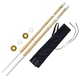 Set of 2 Kendo Shinai - 47 Inch Samurai-Themed Decor Prop, with Carry Bag, Size 39 - for Decor, Cosplay, Display, Gift