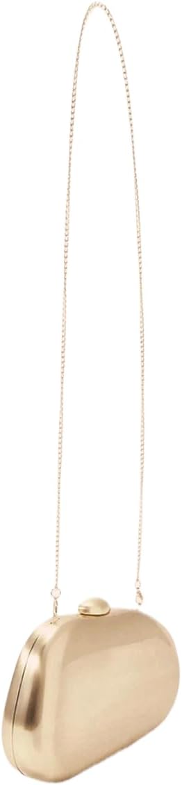 Women Glossy Acrylic Clutch Bag Smooth Novelty Small Metallic Crossbody Shoulder Chain Handbag for Party Weeding