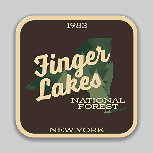 JB Print Finger Lakes National Forest Explore Wanderlust Camping Hiking Vinyl Decal Sticker Car Waterproof Car Decal Bumper Sticker 5"