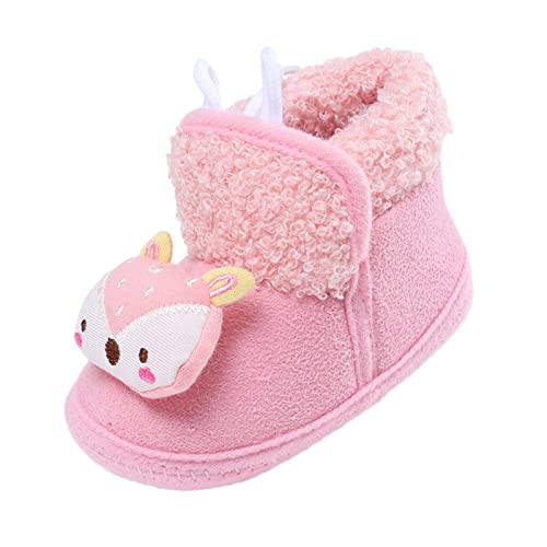 Generisch Zapatos de aprendizaje para correr jóvenes elefante botines botas de nieve zapatos cómodos para niños pequeños Calentamiento y zapatos de moda zapatos planos mujer, Rosa., 19 EU