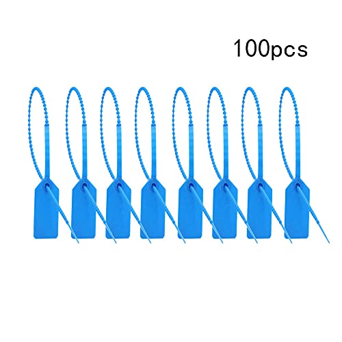 100 Plastic Tamper Seals, Zip Ties for Fire Extinguishers Pull Tite Security Tags Disposable Self-Locking Tie 250mm/1in Length
