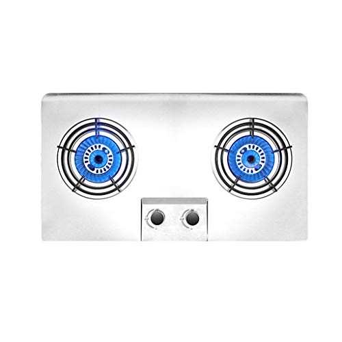 Burner Gas Cooker 71Cm Built In Gas Stove 2 Burners Stainless Steel Cooker Hob Lpg Ng Dual Fuel(A,LPG)