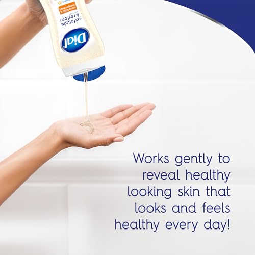 Image of Dial Body Wash, Orange Peel & Cocoa Butter, Vitamin E, 16 Fl Oz, 4 Count | Gentle formula for daily use, Helps nourish skin, No parabens or sulfates, Dermatologist tested, Leaves skin feeling restored