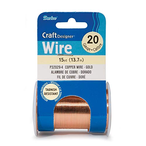 Darice Craft Wire 20 Gauge Gold 15 Yards (6-Pack) P32029-4