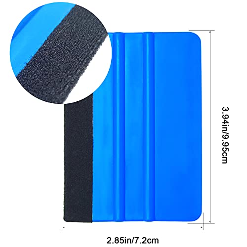 2 Pieces Wallpaper Smoothing Tool, Vehicle Vinyl Felt Squeegee Window Tint Film Tool for Peel and Stick Wallpaper (blue) - Image 2