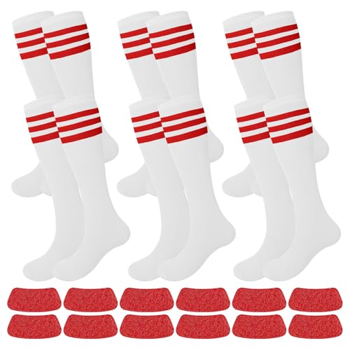 Image of Panitay 2 /12 /16 /24 Pairs Softball Soccer Socks Glitter Eye Black Stickers Team Spirit Accessories for Youth Women Sport Wear