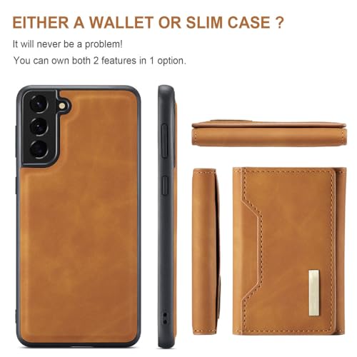 Capa carteira magnética removível de couro para Samsung Galaxy S23 Ultra S22 S21 Plus S20 FE Note20