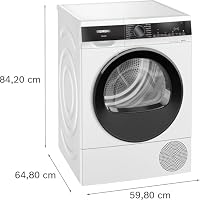 Siemens WQ35G2D00 iQ500 Wärmepumpen-Trockner 8 kg, autoDry für schonendes & präzises Trocknen, speedPack für kürzere Laufzeiten, softDry-Trommelsystem, Selbstreinigender Kondensator, Weiß – Ansicht 5