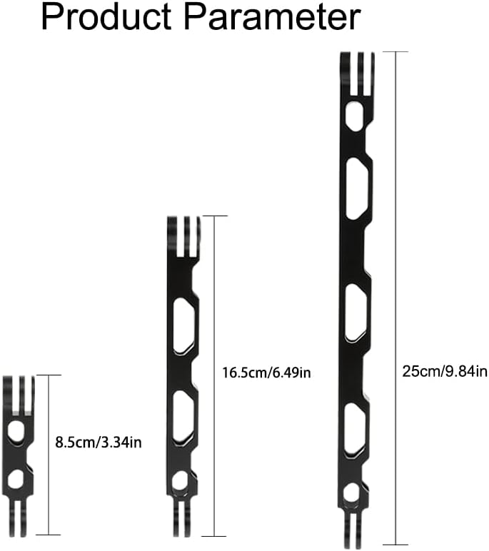 PellKing (12 Pcs) Aluminum Alloy Extension Arm Helmet Mount Kit for for Insta360 One X5/X4/X3,X2,X,Metal Adapter Helmet Sticker Extension Arm Mount with Metal 1/4''Adapter,GoPro Hero 10/9,and More - Image 5