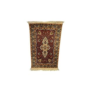 Indiaas handgemaakt traditioneel Perzisch ontwerp kasjmier zijden tapijt en muur opknoping maat 2X3 voet