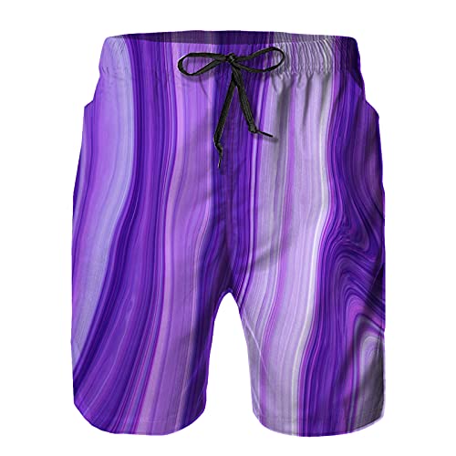 Mens Quick Dry Swim Trunks with Mesh Lining, Summer Surf Long Beach Pants Board Shorts Bathing Suits