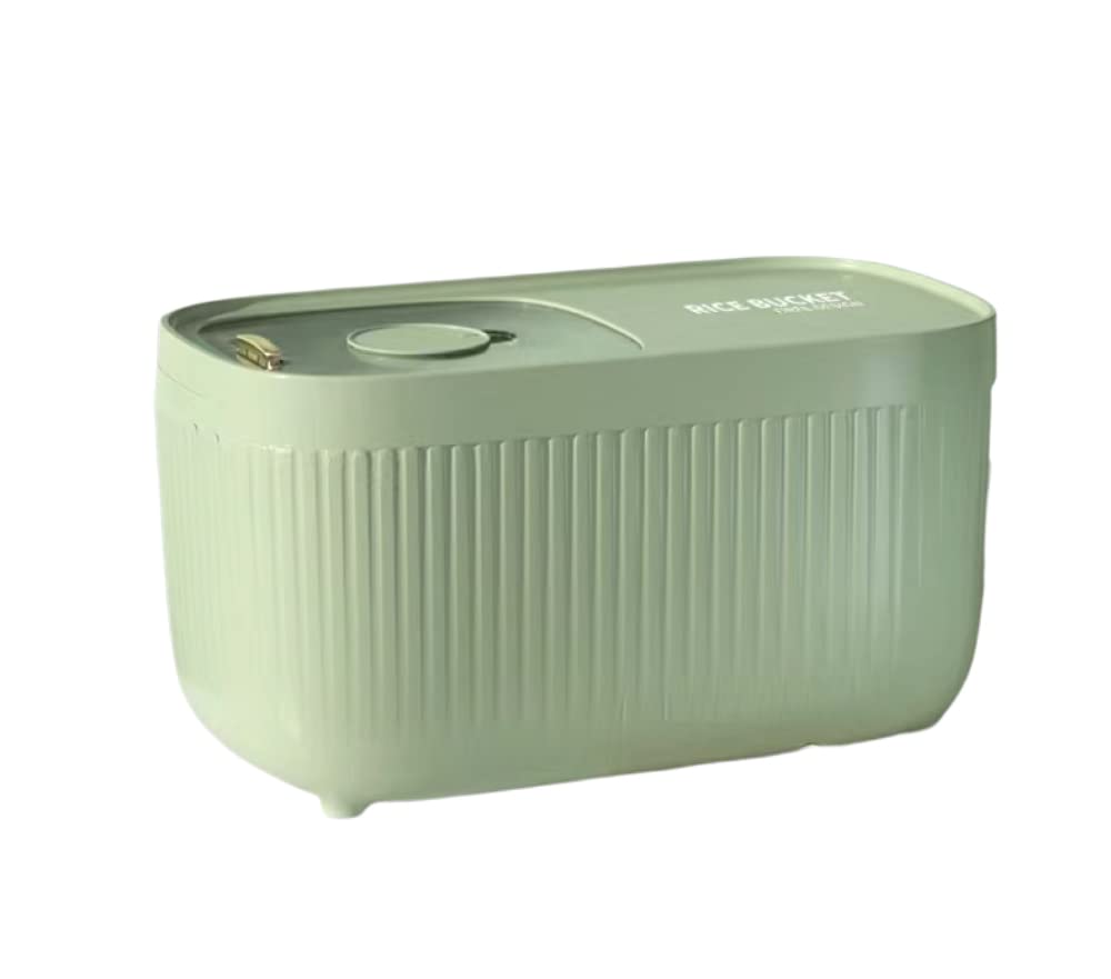 Contenedor de arroz dispensador de cereales, contenedor de alimentación de 15 kg, contenedor de alimentos secos, cubo de arroz sellado, apto para almacenar alimentos para gatos, comida