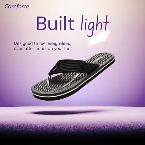 Image of Careforce Ortho Slippers for Men Daily Use, Soft EVA Cushioned Flip Flops & Sliders with Arch Support, Anti-Slip, Lightweight & Stylish Chappal for Daily Wear