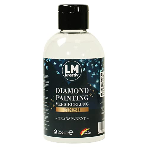 LM Diamond Painting Mastic 250 ml - Transparent - est le scellant parfait pour protéger votre chef-d'œuvre de la peinture au diamant. Il sèche rapidement et laisse une finition transparente Cover