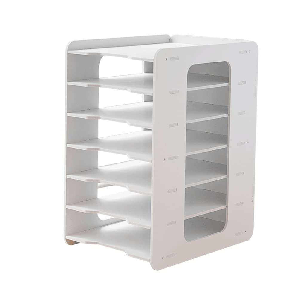 Aktenhalter, Dateitrenner, Dokumentenschrank, Schreibtisch-Datei-Organizer, 7-stufiger Papier-Organizer für Büro, Schreibtisch-Organizer aus Holz, Post