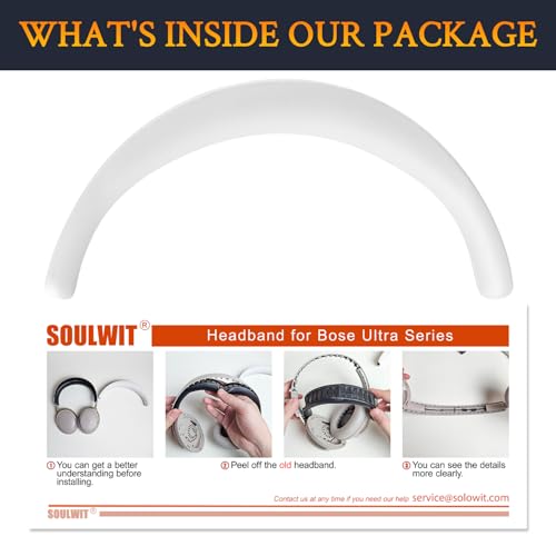Image of SOULWIT Upgraded Headband Cover for Bose QC Ultra /New QuietComfort Ultra(2nd Gen) Wireless Headphones, Replacement Headstrap Pad Repair Part - Diamond