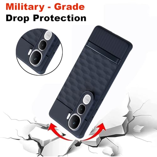 Image of Shockproof Case for Vivo Y400 Pro 5G | Full Camera Protection | TPU Flexible Mobile Back Cover for Vivo Y400 Pro 5G (Steel Blue)