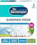 Dr. Beckmann Gardinen Weiß | Gardinenweiß für strahlende Vorhänge | mit effektiver...