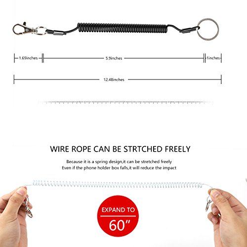 image for DICERO Fishing Coiled Lanyard (Pack of 8 or 12) Accessories Plastic Re