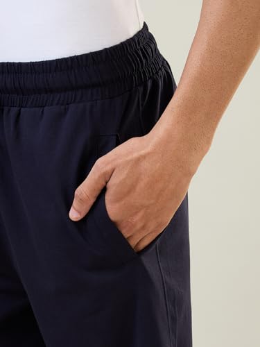 Image of SleepZ by Raymond Men Regular Fit Solid Pattern Cotton Polyester Blend Shorts