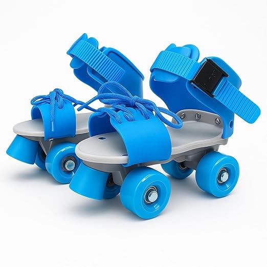 Toy Imagine™ Adjustable Inline Skates for Kids 4-12 Years | Blue Roller Skating Shoes with Front Brake | Polyurethane Wheels | Unisex Skates for Boys & Girls | Beginner Skating Kit (Blue)-image-22