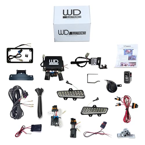 WD Electronics Polaris XD 1500 Compatible - Integrated Street Legal Turn Signal Kit Auxiliary Lights 2024+ Polaris Ranger XD 1500 Ultimate Model (Auxiliary lights + with signal harness)