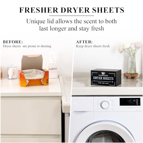 Dryersheetholderblackdryersheetcontainerwithlidwoodenlaundryroomorganizationandstoragerusticfarmhousedryersheetdispenserforlaundryroomdecorfabricsoftenercontainers Urban Country Home Decor Dryer sheet holder black dryer sheet container with lidwooden laundry room organization and storagerustic farmhouse dryer sheet dispenser for laundry room decorfabric softener containers urban country home decor