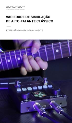 M-VAVE BLACKBOX - Processador de Efeitos Multifuncional para Guitarra/Baixo com 80 Presets, Bateria