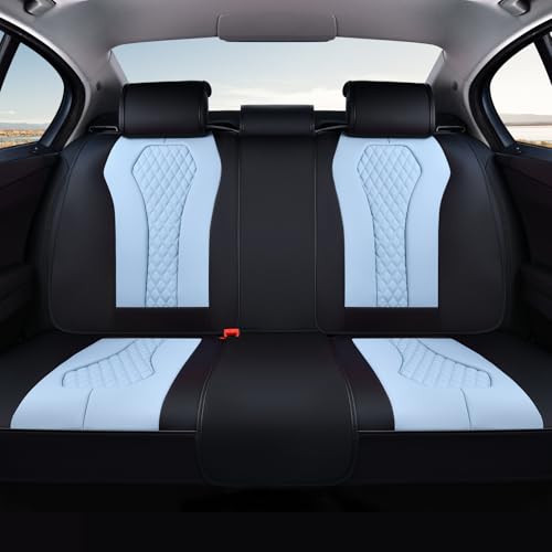 Image of Coverado Car Seat Covers, Rear Car Protectors, Leather Seat Covers, 3-Piece Waterproof Automotive Seat Covers for Back Seats Universal Fit for SUVs & Cars, All-Weather Protection