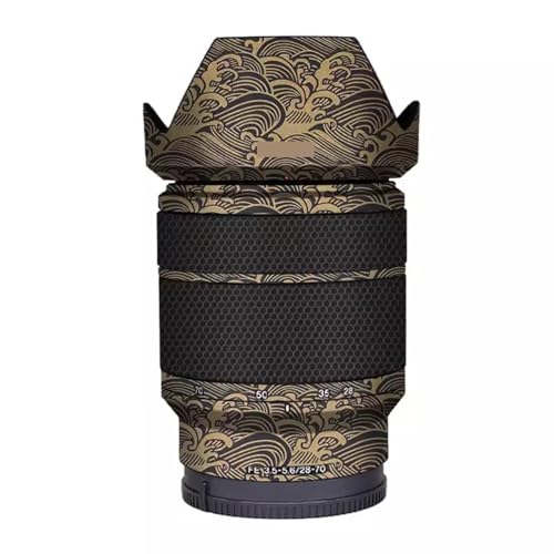 Protection objectif Sony FE 28-70mm f3.5-5.6 : film vinyle anti-rayures autocollant doré