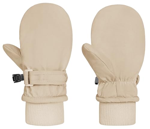 Image of Urban Virgin Toddler Waterproof Outdoor Infant Mittens Baby Winter Gloves Dino Cuffed Warm Fleeced Kids Ski Gloves For Teens