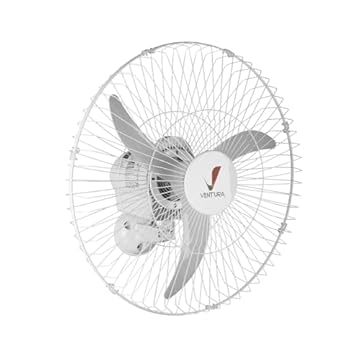 Venti-Delta Oscilante Parede Ventura 60 cm, Bivolt Grande Aço, 796423, 150 W, Branco