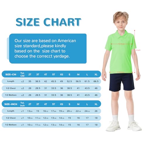 Image of Dreammonkey Toddler to Youth Stain Resistant Polo Shirts Kids Collared Golf T-Shirt School Uniform for Boys and Girls