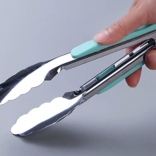 Kochzange Küchenzange mit rutschfestem Griff zum Braten, Kochen, Grillen von Brot, Größe: 23 cm, sicher und langlebig