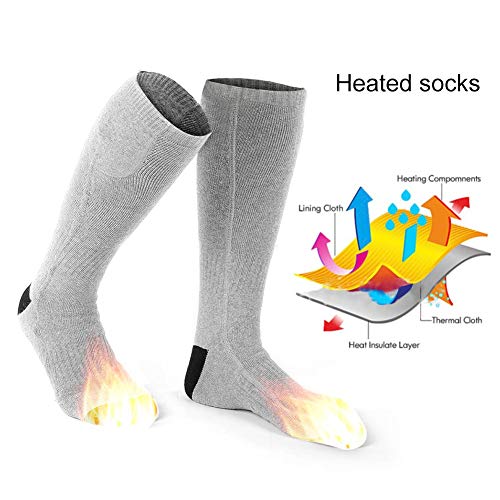 Heated Socks Rechargeable Electric Thermal Stockings Warm Heat Socks for Camping Hiking Skiing Hunting Fishing Outdoor Winter Activities Foot Warmer Gift for Men Women - Image 3