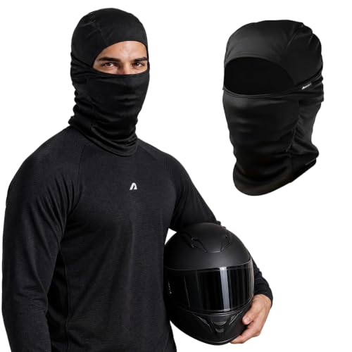 Image of Boldfit face mask for Bikers Full face mask for Bikers Helmet Head Cover Balaclava for Men Bike Riding & Biker Head Cover for Helmet for Men Balaclava for Adult Black Masks for Bike Riding - Black