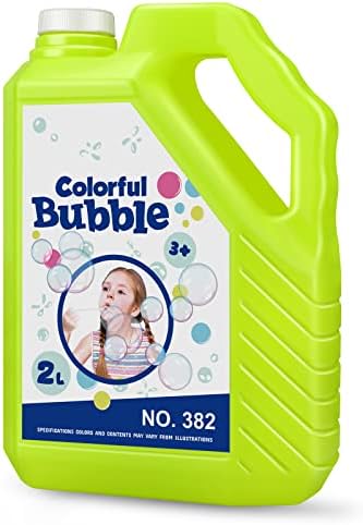 Dudulanni Large Capacity Bubble Solution Refills, 2 L/67.6 OZ Premium Bubble Liquid Refills for Bubble Machine, Giant Bubble Wand, Bubble Gun Blower, Toys for Summer Party Celebrations