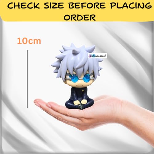Image of Blue Aura Jujutsu Kaisen Gojo Action Figure Height -10cm Multicolour PVC | Gojo Chubby