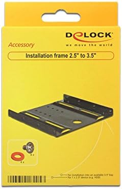 Delock Adapter HDD/SSD 2.5 to 3.5 Mounting Kit black Montage Adapter Set II