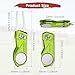 TIXIPEM Golf Divot Repair Tool- Switch Foldable Divot Tool with Magnetic Ball Marker & Open Button Use for Golf Accessories & Gifts - [Cyan] Green Fork Tines