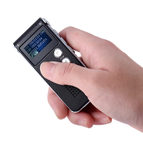 Moniss Gravador de telefone de voz de áudio digital inteligente de 8 GB ditafone MP3 player de músic