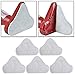 Microfiber Steam Mop Pads Replacement for Floor Steam Cleaners, High-Absorbency Washable & Reusable Mop Cloths with Durable Cleaning Fibers, Universal Fit for Most Steam Mop Models, Multi-Pack (White)