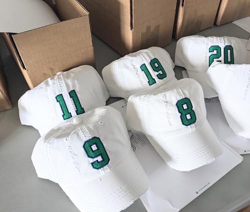 Women's Custom Color Sport Player Jersey Team Number Hat, Embroidered Baseball or High Ponytail Cap, Spirit Wear Football Soccer Basketball Hockey Lacrosse, JV Varsity College, Gift Mom Team No Patch