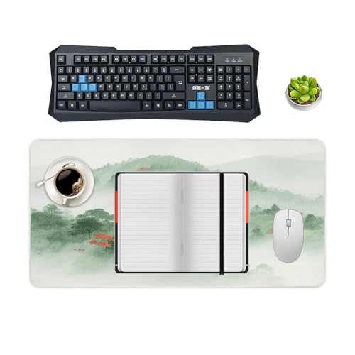 Mouse Pad grande Mountain Forest de caucho antideslizante miniatura 4